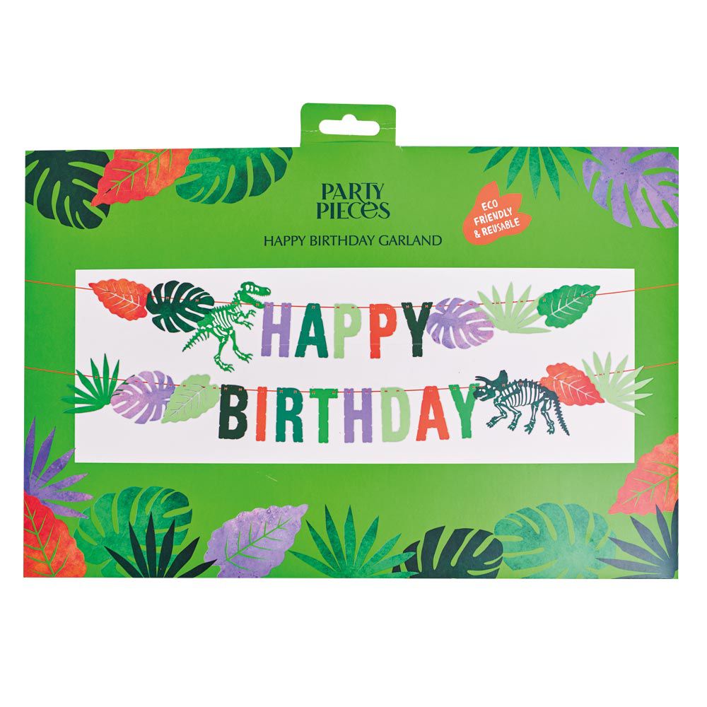 Party Pieces - Kaşif Dino Parti Happy Birthday Asma Süsü