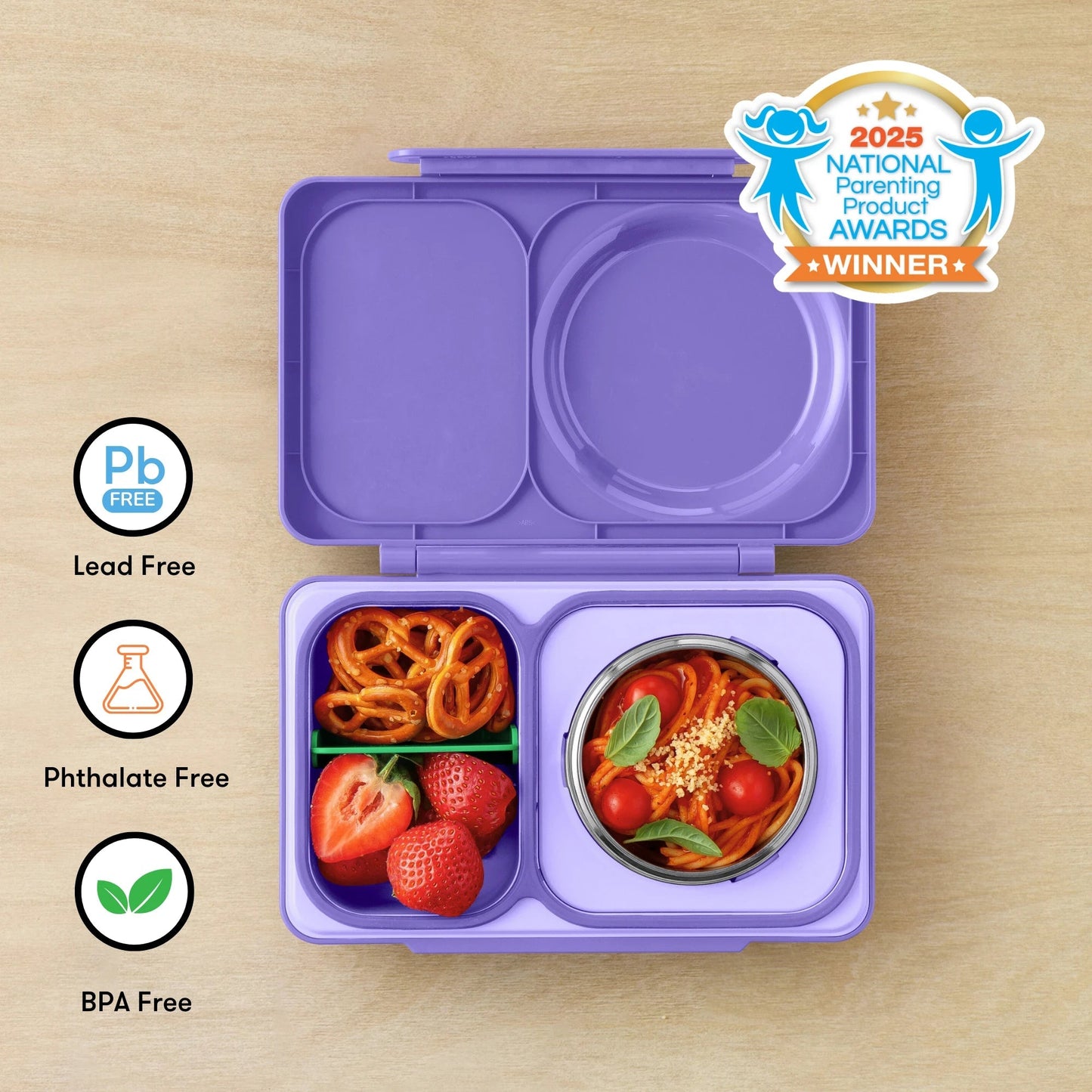 Omiebox - UP Isı Yalıtımlı 2. Nesil Galaksi Moru Bento Yemek Kutusu