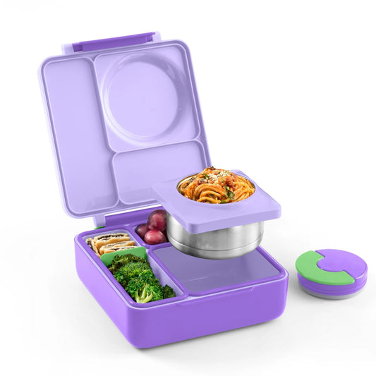 Omiebox - Isı Yalıtımlı Lila Moru Bento Yemek Kutusu