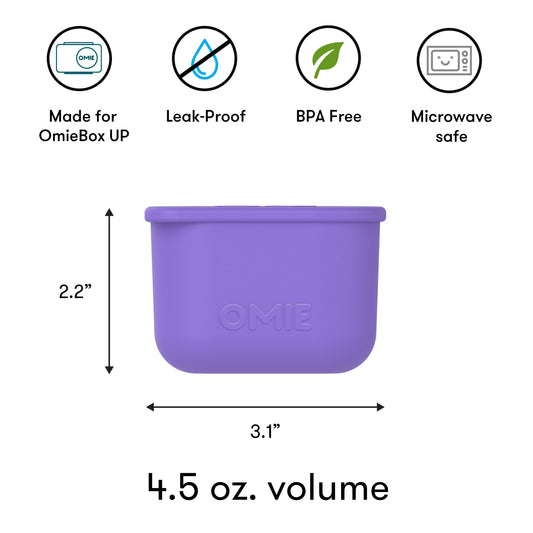 Omiebox - UP Bento Kutusu İç Bölme Kapları 2li Mor/Yeşil